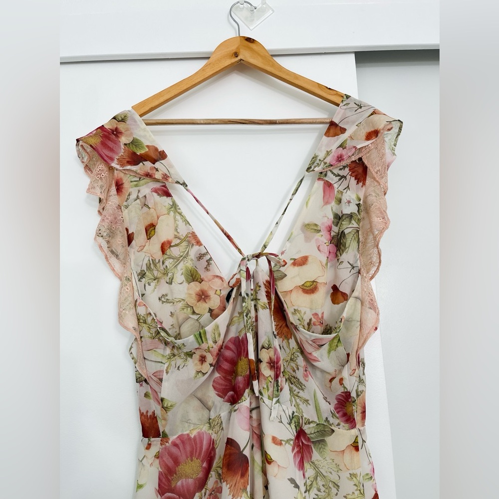 We Are Kindred Field Floral Summer Jumpsuit Size US 8 Tall Friendly - Picture 7 of 11